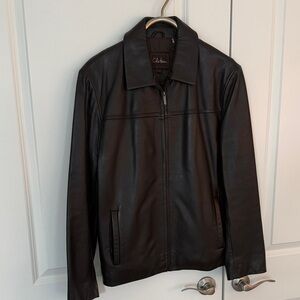 Cole Haan Men's Dark Leather Jacket